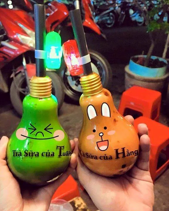trà sữa bóng đèn