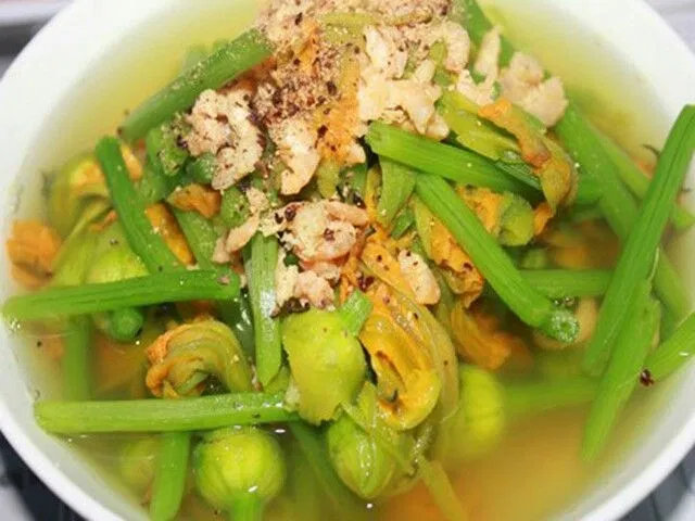 bông bí nấu canh