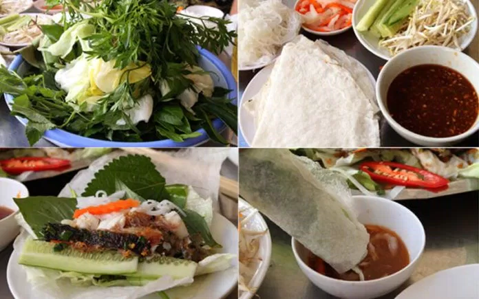 Rau sống ăn với cá nướng miền Tây