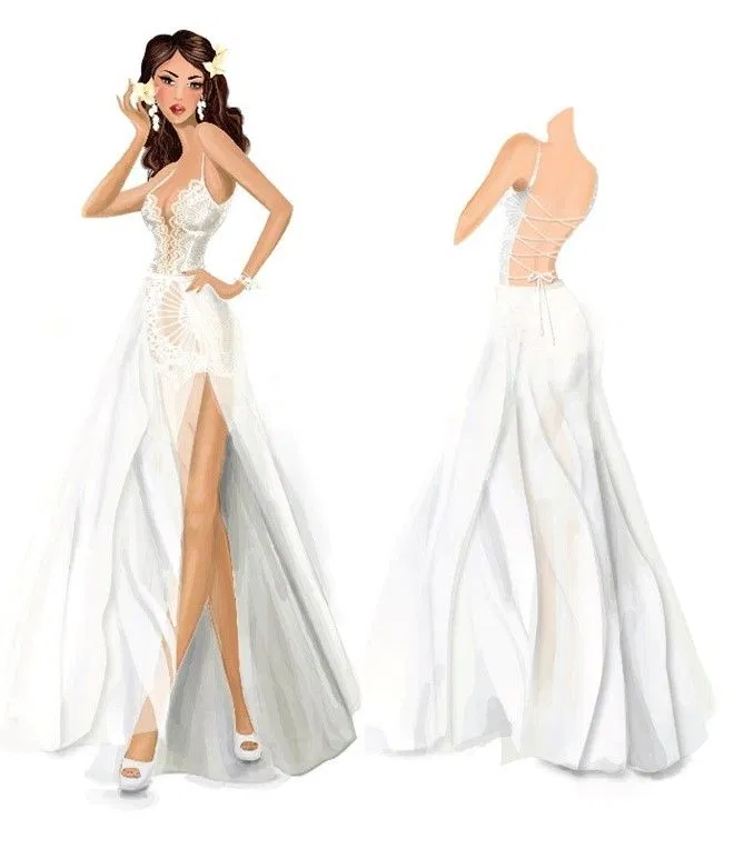 Váy cưới của Hà Anh