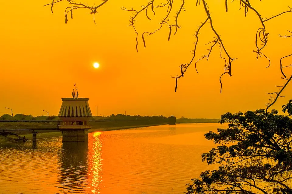 Hoàng hôn vàng rực làm nên bức ảnh nghệ thuật tuyệt đẹp. (ảnh: internet)