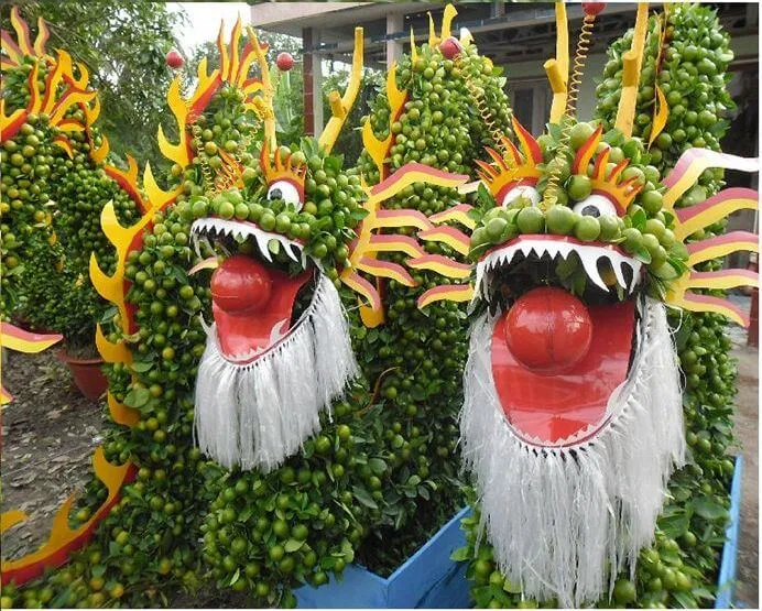 Tác phẩm nghệ thuật từ trái cây. (ảnh: internet)