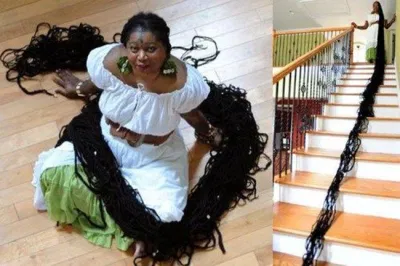 nguoi phu nu co mai toc dai nhat