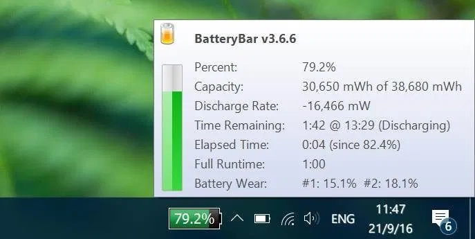 Thủ thuật hiển thị thông tin pin trên Taskbar Windows 10 - BlogAnChoi