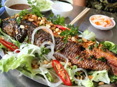 Cá lóc nướng trui