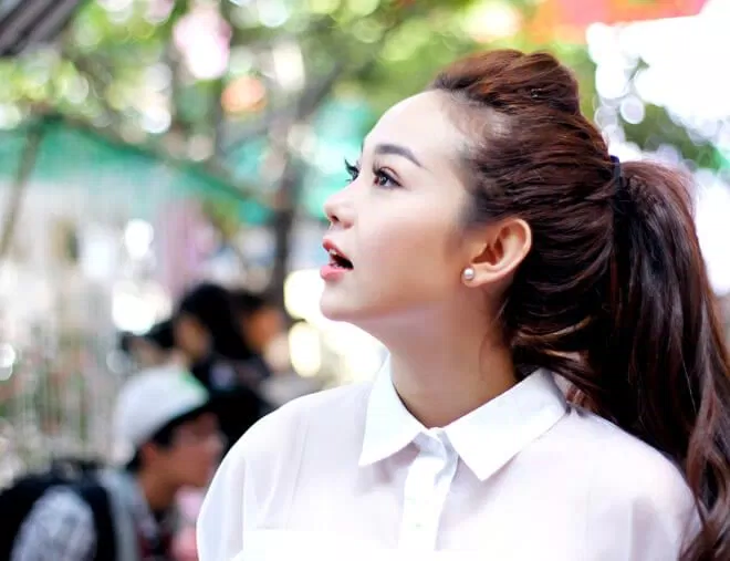 Đuôi ngựa mái phồng