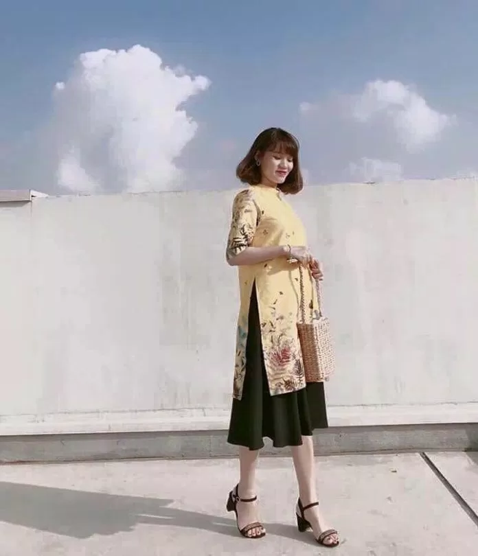 Áo dài họa tiết