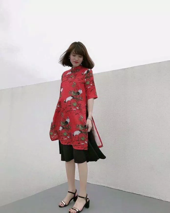 Áo dài họa tiết
