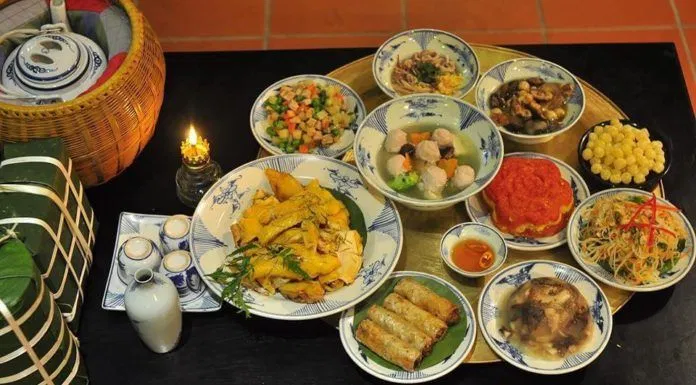 mâm cỗ Tết miền Bắc