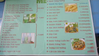 Menu Quán