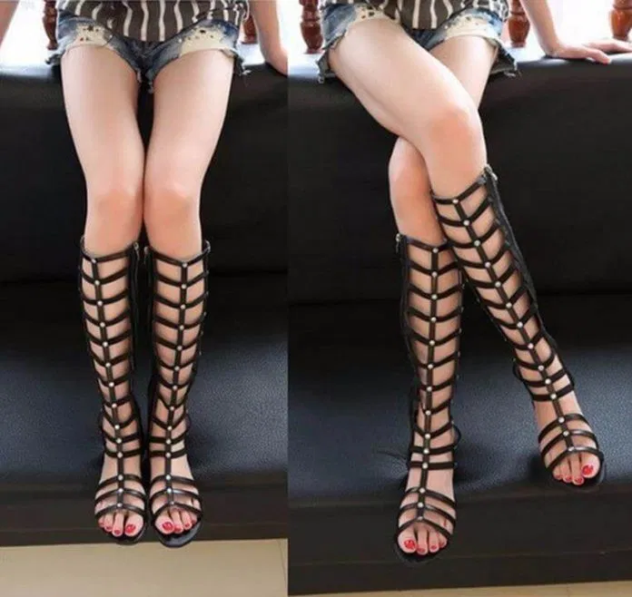 Sandal chiến binh cổ ngắn Sandal chiến binh ngang gối