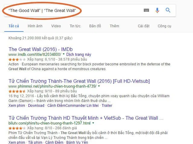 Mẹo tìm kiếm khi không nhớ rõ chính xác từ khóa