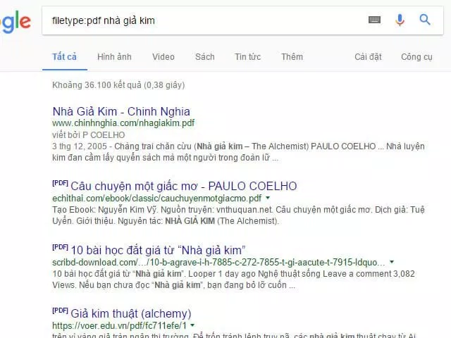 Mẹo tìm kiếm tài liệu