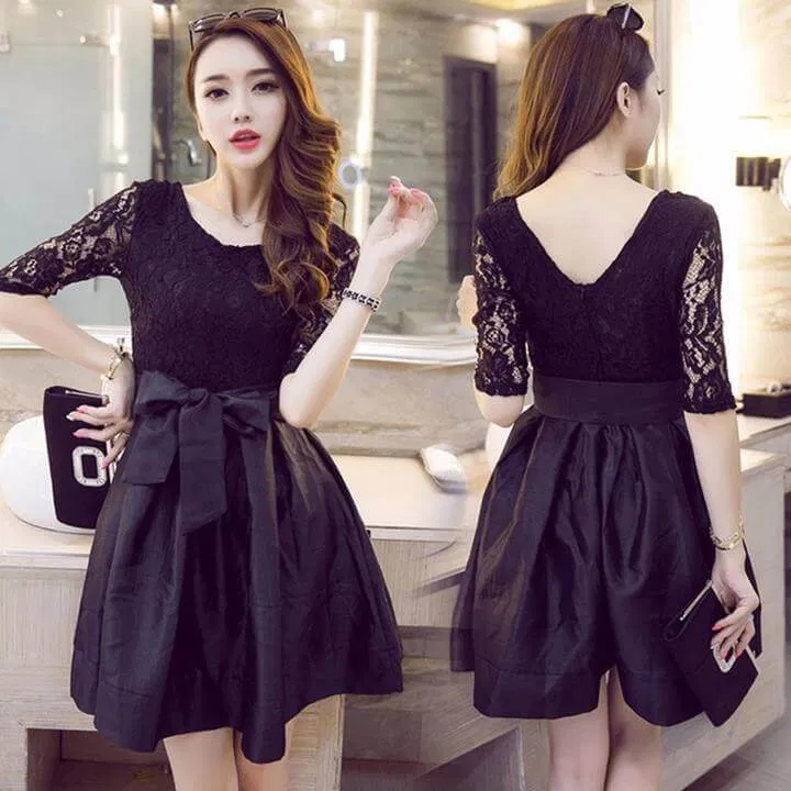 Váy ren xòe tay lỡ 01