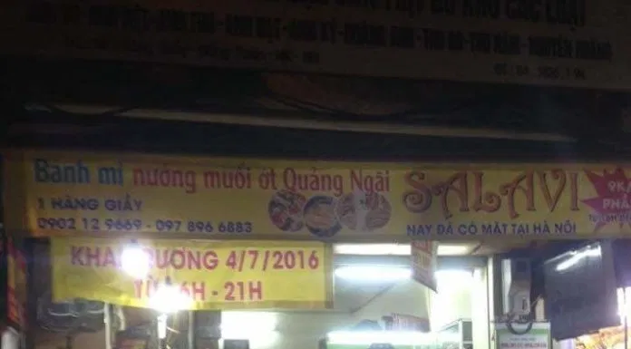Bánh mỳ nướng muối ớt Salavi - Hàng Giầy