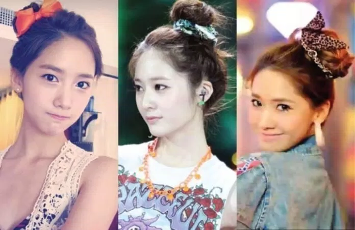Tóc búi củ tỏi cùng phụ kiện