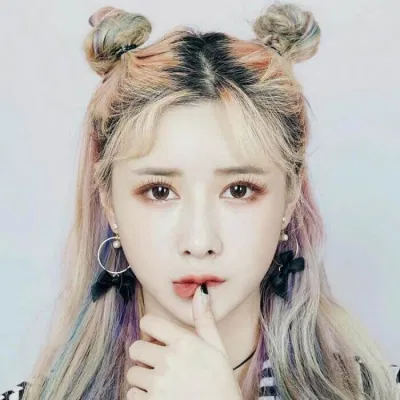 Tóc búi củ tỏi hai sừng sáng màu