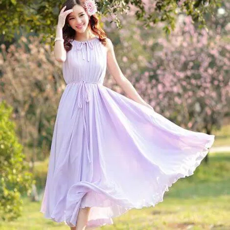 Đầm maxi xòe