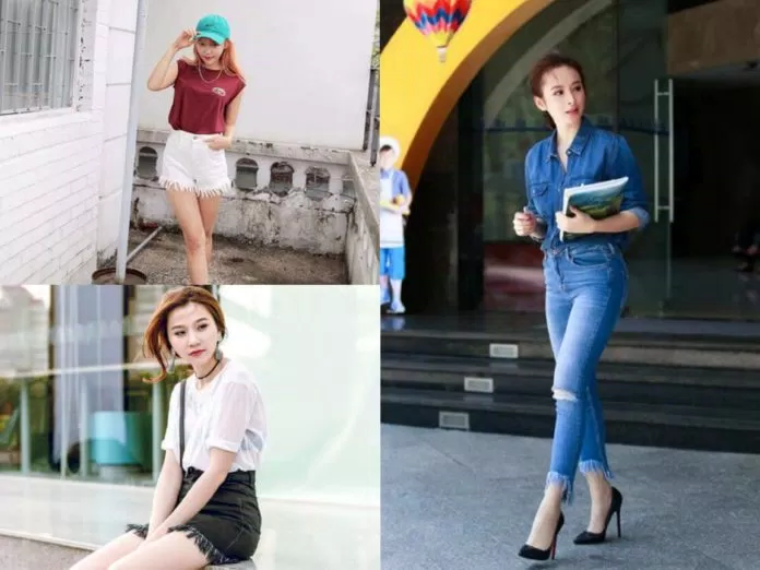 Quần jean ống tua rua
