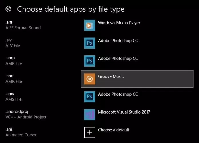 choose default
