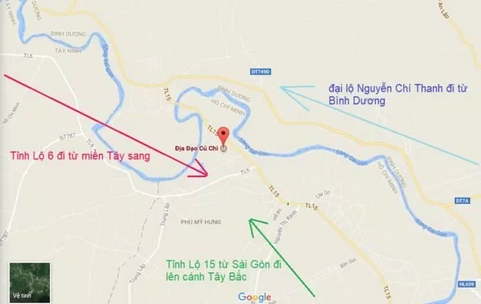 đường đi địa đạo Củ Chi