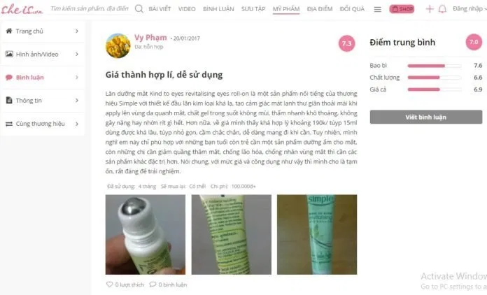 Simple Kind To Eyes Revitalising Eye Roll-On