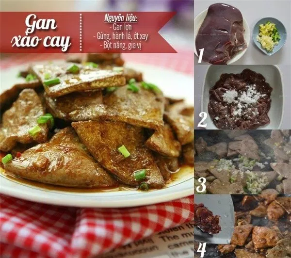 gan xào cay