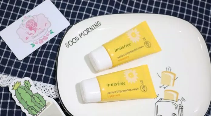 Review kem chống nắng Innisfree Perfect UV Protection Cream Triple Care - BlogAnChoi