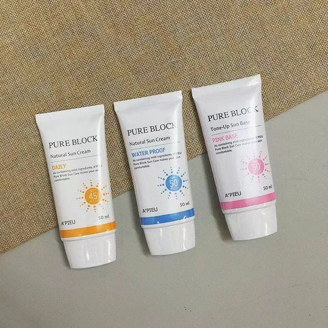Review kem chống nắng Apieu Pure Block Natural Daily Sun Cream Apieu beauty blogger da khô kem chống nắng kem chống nắng Apieu Pure Block Natural Daily Sun Cream kem chống nắng bình dân Loveat1stshine mỹ phẩm bình dân review mỹ phẩm