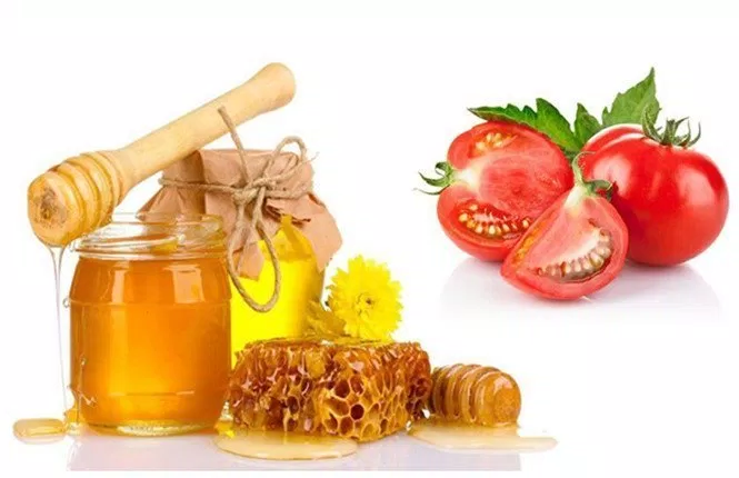 mật ong và cà chua