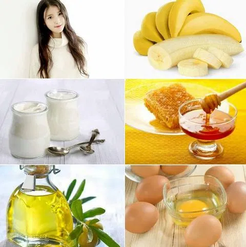 Mặt nạ dưỡng tóc chuối, sữa chua, mật ong và dầu Olive