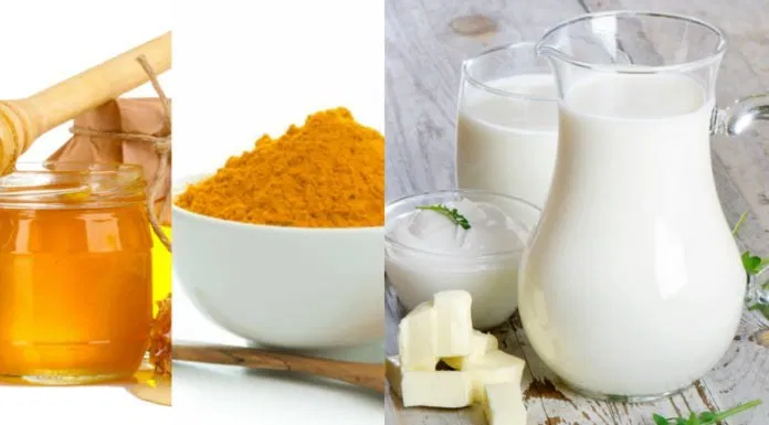 Tinh bột nghệ - mật ong - sữa tươi, làm sạch da hiệu quả, loại bỏ mọi tế bào chết