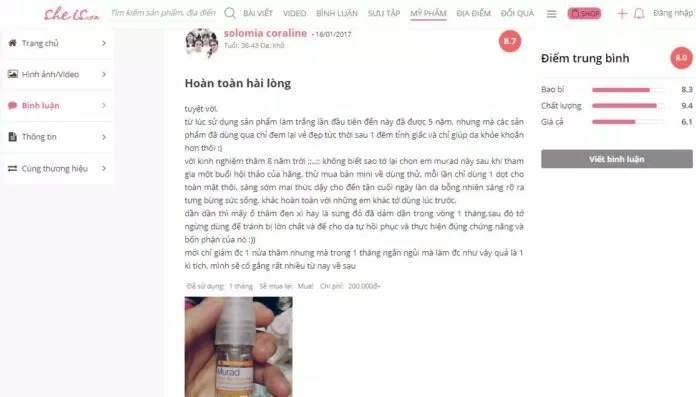 Review serum trị thâm, làm trắng Murad Rapid Age Spot and Pigment Lightening