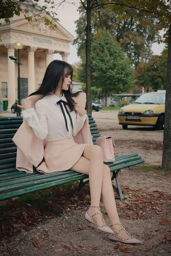 set chân váy chữ A nhẹ nhàng