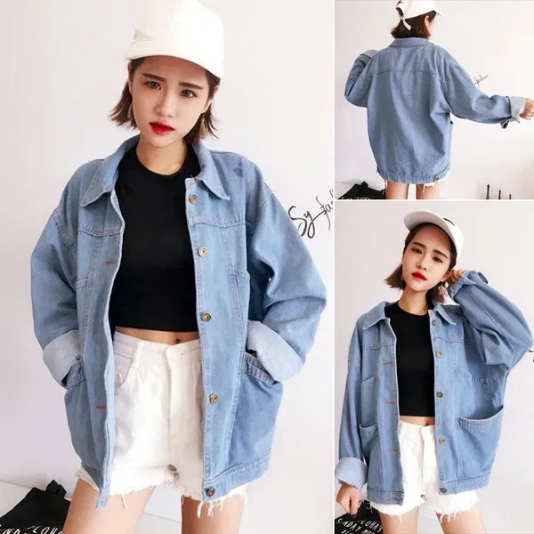 Áo khoác sơ mi denim
