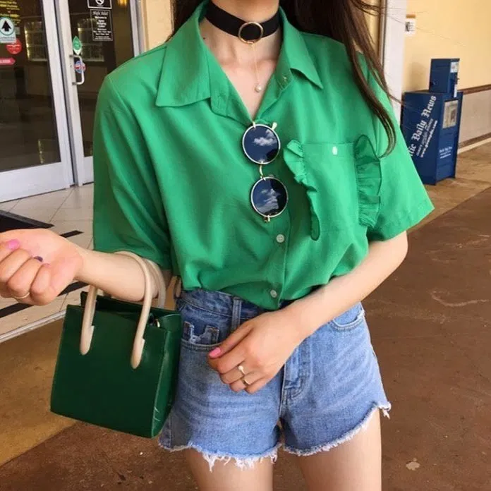 Áo sơ mi nữ tay ngắn