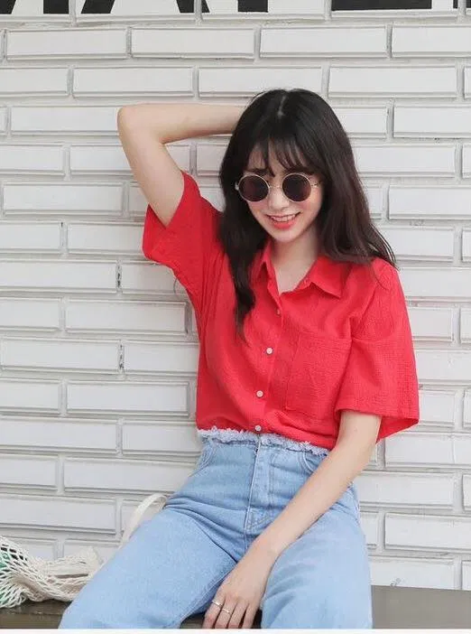 Áo sơ mi nữ tay ngắn