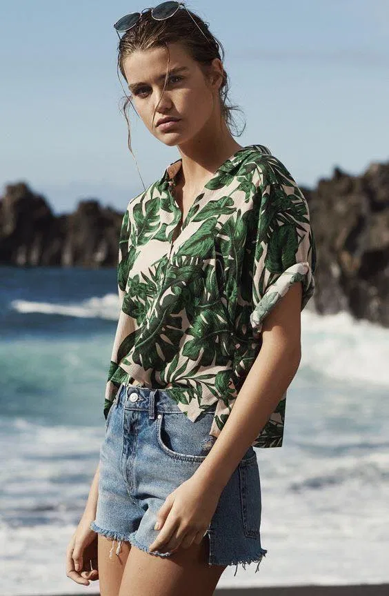 Áo sơ mi nữ tay ngắn