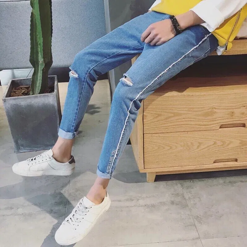 Baggy jean light trắng