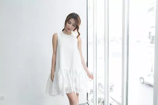 Đầm đuôi cá trắng tinh khiết