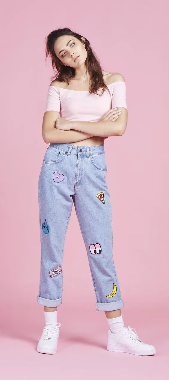 Quần baggy jean dễ thương