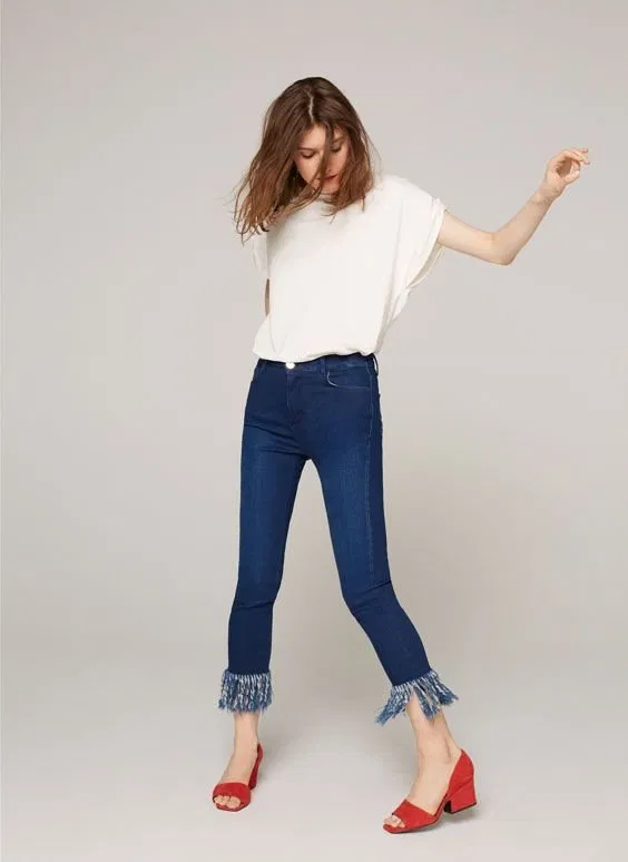 Quần jean tua rua đẹp