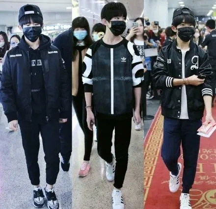 Thiên Tỉ thời trang sân bay