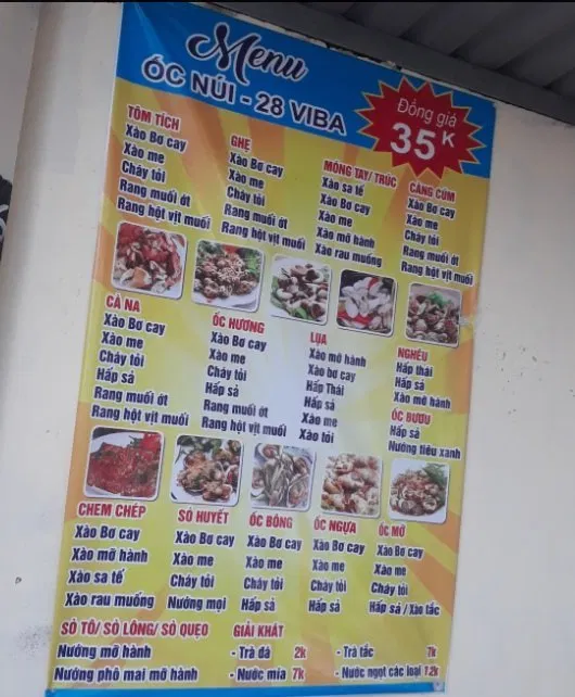 Thực đơn đa dạng