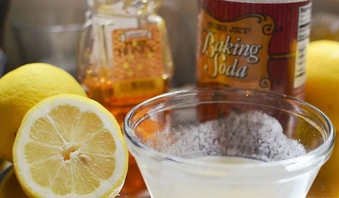 baking soda và mật ong