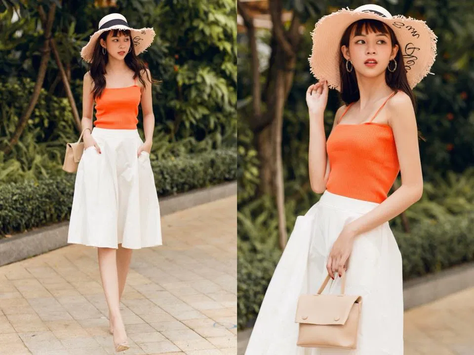 Cách phối đồ với áo hai dây