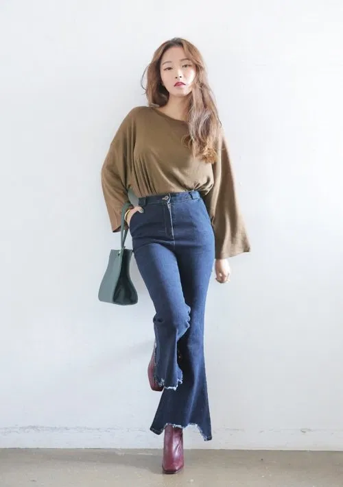 quần jean nữ ống loe