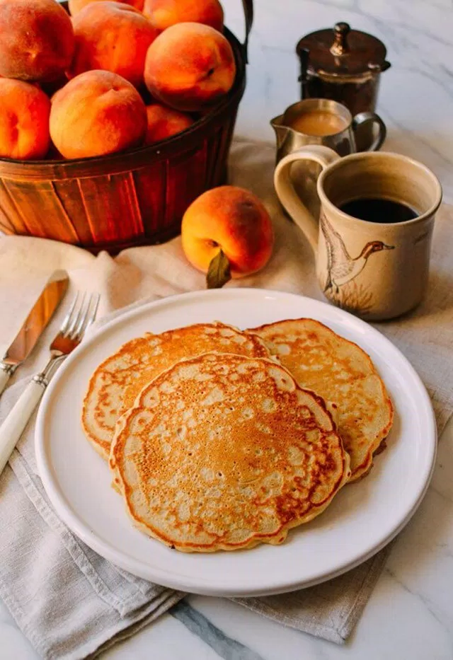 bánh pancake đào