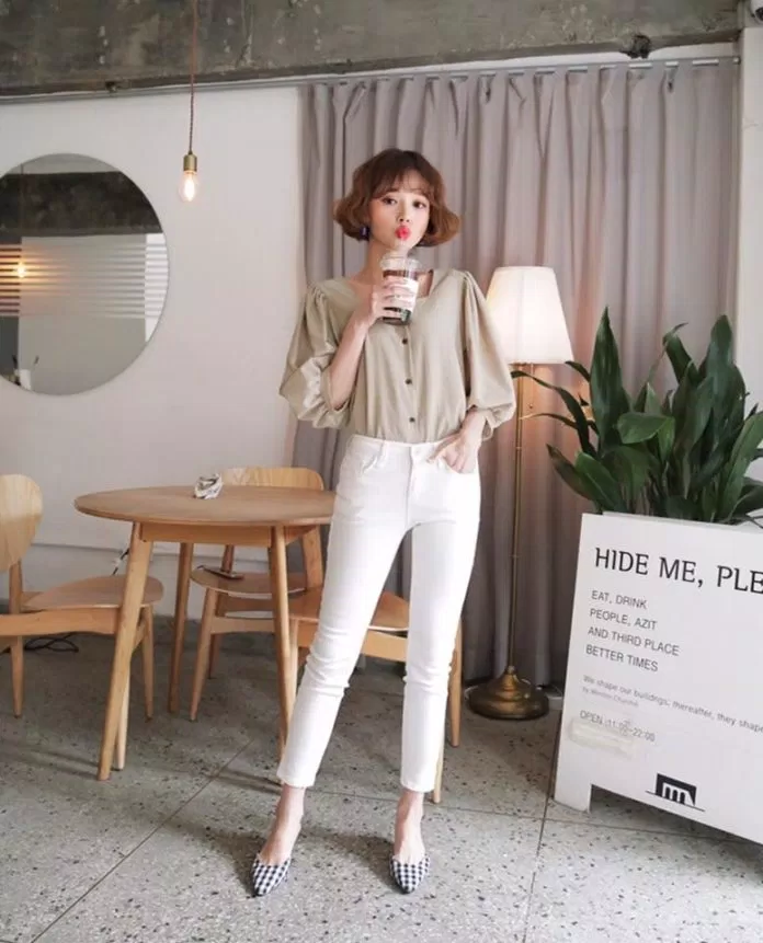 Quần dài nữ màu trắng