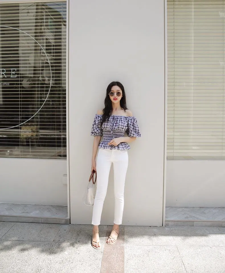 Quần dài nữ màu trắng